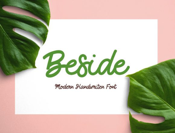 Beside: A Handwritten Font for Authentic Branding