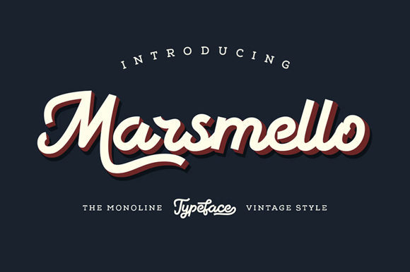 Marsmello: A Flowing Handwritten Font for Crafters
