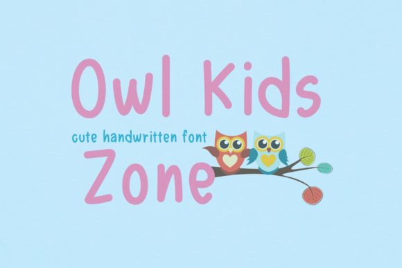 Owl Kids Zone: A Quirky Handwritten Font for Editors
