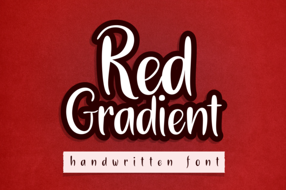 Red Gradient: A Handwritten Font for Editorial Design