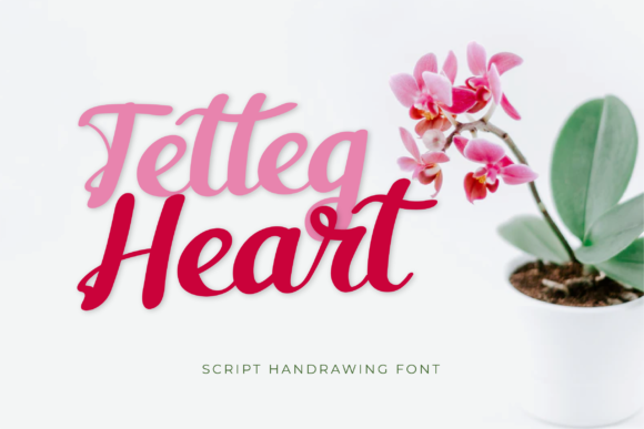 Tetteg Heart: A Premium Handwritten Font for Modern Brands